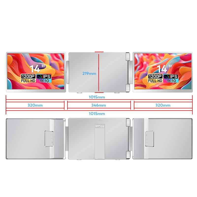 14" Dual Screen Extender S7-c | FHD+ IPS | Multi-Device Compatible | Plug & Play