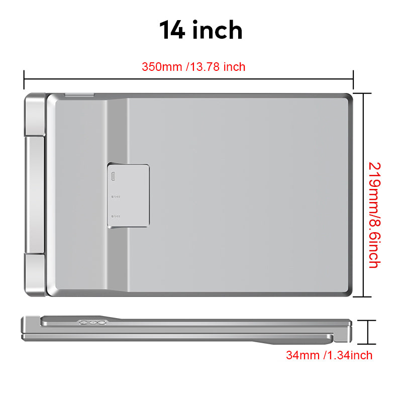 S7 pro 14” Portable Dual-Screen Monitor | 2560×1600 2.5K IPS | 100% sRGB | HDR | Type‑C 3.1