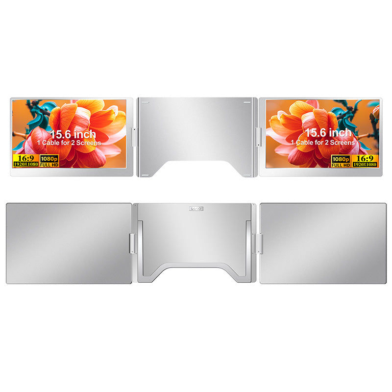 Portable Dual Monitor S800 (15.6") | 16:9 FHD | Thunderbolt 3/4 | USB-C/USB-A | Travel Case Included